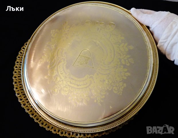 WMF посребрен поднос от бронз,барок. , снимка 11 - Антикварни и старинни предмети - 38068367