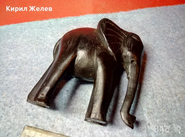 СТАРО АБАНОСОВО СЛОНЧЕ ДЪРВЕНА ФИГУРКА РЪЧНА ХУДОЖЕСТВЕНА ИЗРАБОТКА СТАТУЕТКА АФРИКА 48200, снимка 11 - Колекции - 47562349