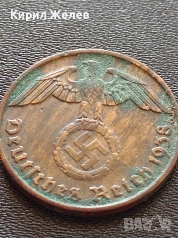 Две монети 1 райхспфенинг 1942г. / 2 райхспфенинг 1938г. Трети райх с СХВАСТИКА редки 31555, снимка 13 - Нумизматика и бонистика - 40649479