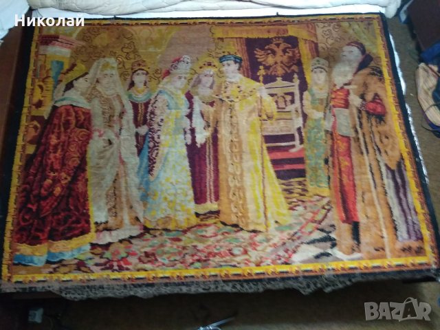 Старинен килим , ковьор , пано за стена края на 19 век, снимка 11 - Антикварни и старинни предмети - 32216158