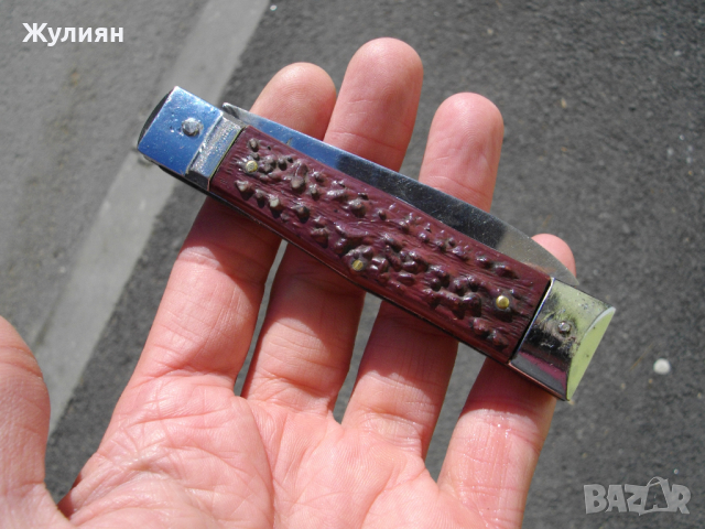 КОЛЕКЦИОНЕРСКО НЕМСКО АВТОМАТИЧНО ДЖОБНО НОЖЧЕ FES, снимка 8 - Антикварни и старинни предмети - 44908132