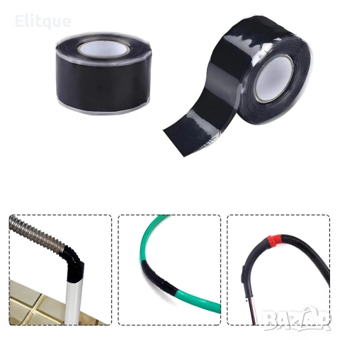 Самозалепваща се силиконова уплътнителна лента черна 25 мм x 3 м, снимка 6 - Други стоки за дома - 53212280