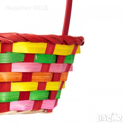 Великденска декорация, Плетена кошница, Mногоцветна, 22x30 см, снимка 2 - Декорация за дома - 40081064