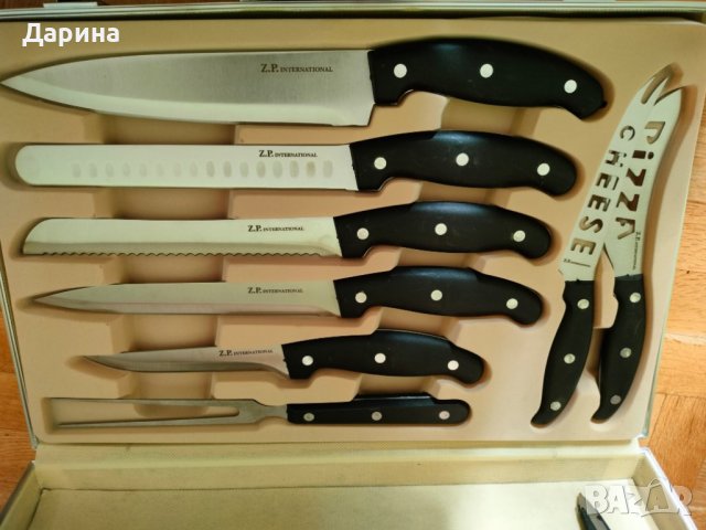 Луксозен комплект ножове на марката Z.P.International , снимка 6 - Прибори за хранене, готвене и сервиране - 39111177
