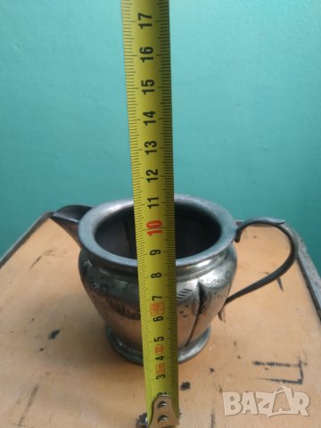 посребрена метална каничка и захарница арт нуво, снимка 5 - Други ценни предмети - 38483313