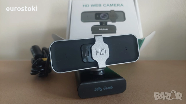 Jelly Comb уеб камера Full HD 1080P за видео разговори, сребърно черна Full HD 1080P видео разговори, снимка 11 - Други - 52436901
