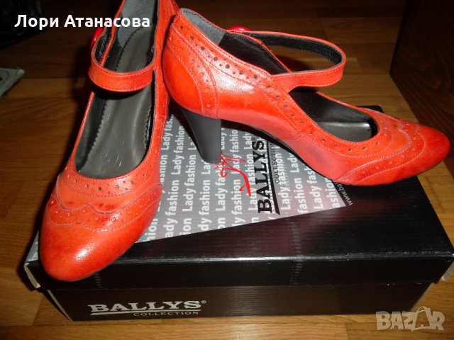  Дамски обувки от естествена кожа с каишка на висок ток , снимка 5 - Дамски обувки на ток - 28446447