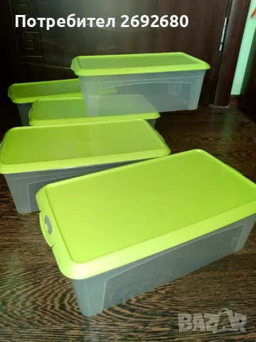 Нови комплекти от 6бр. или от 3бр. прозрачни кутии за съхранение , снимка 4 - Кутии за съхранение - 49368789