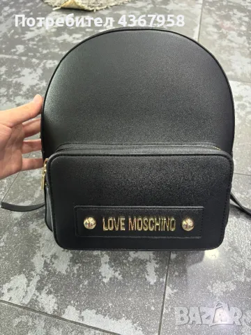 Черна раничка Love Moschino, снимка 2 - Раници - 48816108