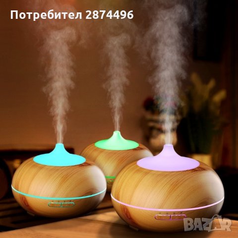 2024 Ултразвуков дифузер за ароматерапия - 400мл., снимка 1 - Други стоки за дома - 34977393