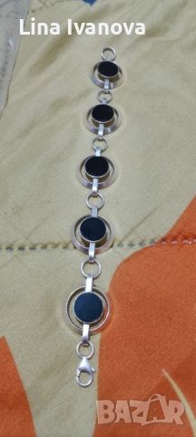 Сребърна гривна , снимка 2 - Гривни - 52741234