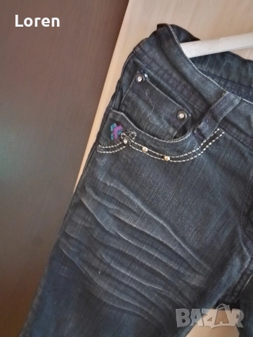 Топли ватирани детски дънки с пайети по джобовете, снимка 10 - Детски панталони и дънки - 43285777