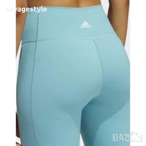 Дамски спортен клин ADIDAS Believe This 2.0 Logo 7/8 Training Leggings Turquoise, снимка 3 - Клинове - 48831803