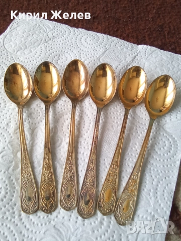 Лъжици позлатени малки 52643, снимка 4 - Колекции - 52747395
