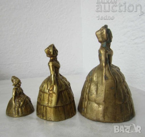 стари камбани: месинг бронз метал фигура, камбана, снимка 4 - Антикварни и старинни предмети - 28898686