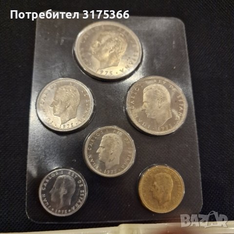 Пълен комплект испански монети 1976 UNC, снимка 2 - Нумизматика и бонистика - 43791454