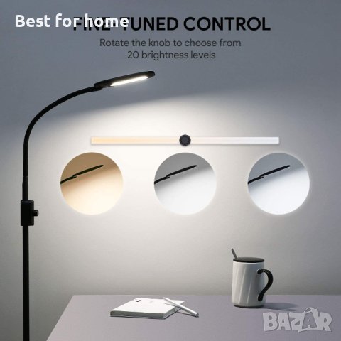 AUKEY LED подова лампа, 3 цветни режима и 20 димируеми нива, снимка 10 - Други - 40395852