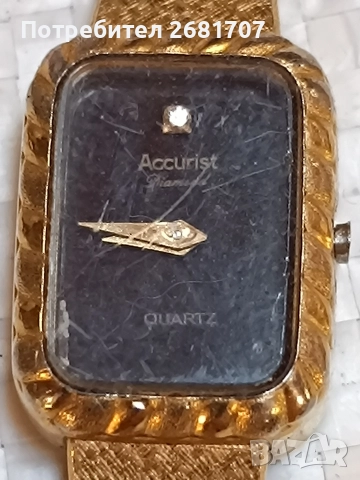 позлатен часовник Accurist, снимка 3 - Дамски - 52958559