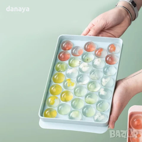 6037 Пластмасова форма за лед топчета, 33 гнезда, снимка 4 - Форми - 51265557