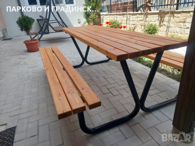 Пикник маса+2 пейки, снимка 3 - Маси - 46635686