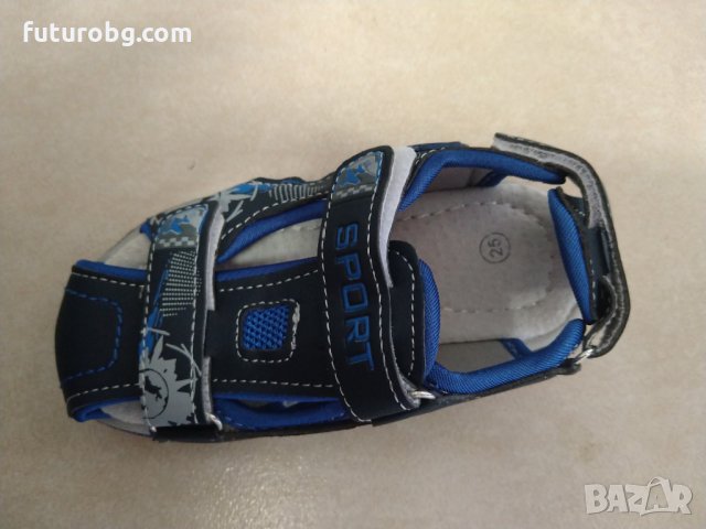 Сини сандали за момче с велкро лепенки, снимка 5 - Детски сандали и чехли - 33288408