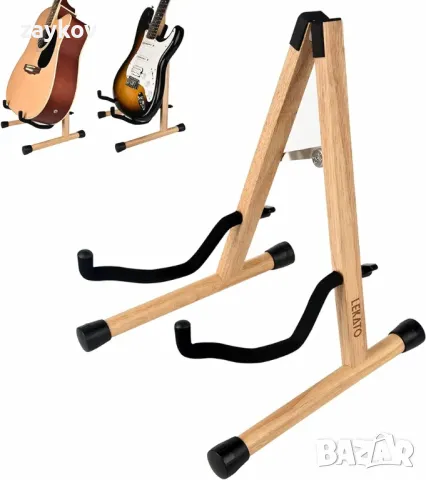 Дървена стойка за китара LEKATO, стойка за акустична китара, основа от твърда дървесина