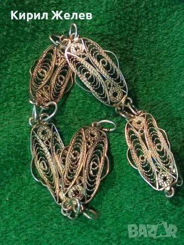 СТАРА НЕЖНА ФИЛИГРАННА СРЕБЪРНА ГРИВНА СРЕБРО ВИСОКА ПРОБА МАЙСТОРСКА РЪЧНА РЕТРО АРТ РАБОТА 44188, снимка 14 - Антикварни и старинни предмети - 48476612