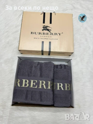 Burberry Луксозни Хавлии - 2бр. в кутия - Налични Различни Цветове Код E692, снимка 7 - Хавлиени кърпи - 51150252