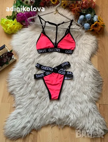 Нов цикламен бански от 2 части, снимка 1