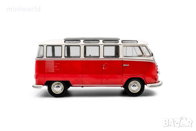 Volkswagen VW T1 Samba Bus 1962 - мащаб 1:18 на Solido моделът е нов в кутия, снимка 13 - Колекции - 52151896