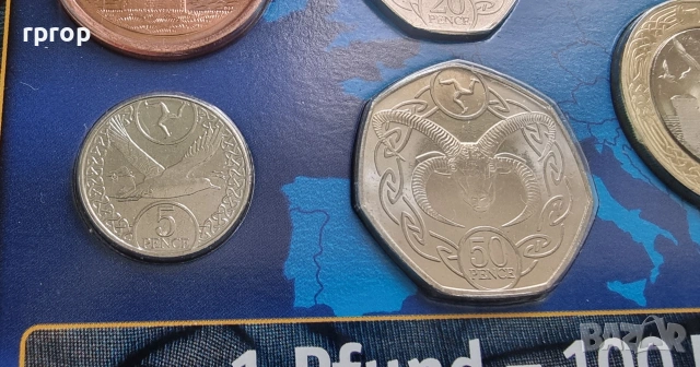 Остров Ман.
1, 2, 5, 10, 20 ,50 цента 1 и 2 паунда.
UNC., снимка 4 - Нумизматика и бонистика - 36976492