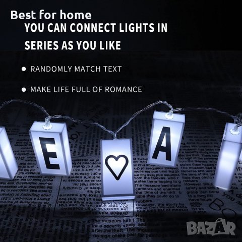 Светлинна верига от 20 кутиики + букви и цифри Seddex LED, снимка 8 - Декорация за дома - 37293050