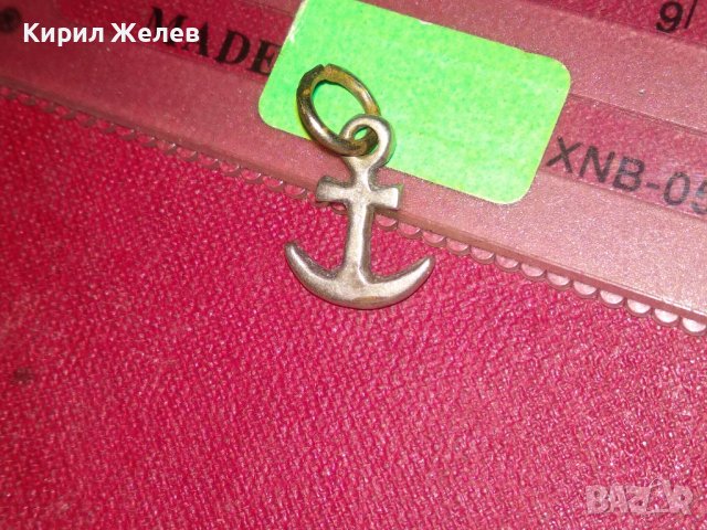 СТАРА СРЕБЪРНА или ПОСРЕБРЕНА КОТВИЧКА ФИГУРАЛЕН МЕДАЛЬОН МОРСКА ТЕМАТИКА СТОМАНЕНА ХАЛКИЧКА 25793, снимка 4 - Антикварни и старинни предмети - 39270245