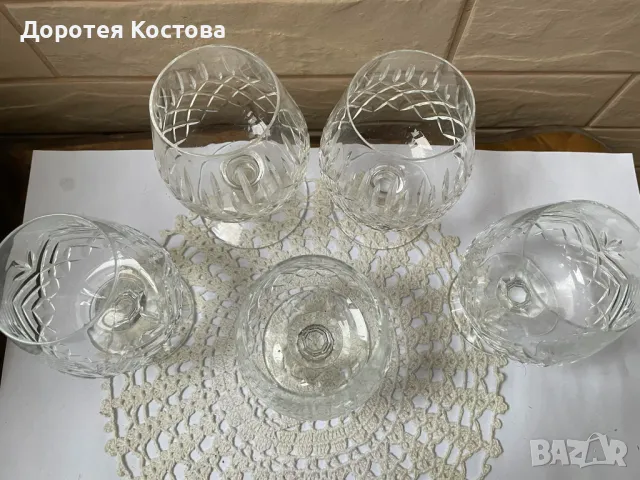 Красиви кристални чаши от Англия, 5 бр , снимка 13 - Антикварни и старинни предмети - 49743172