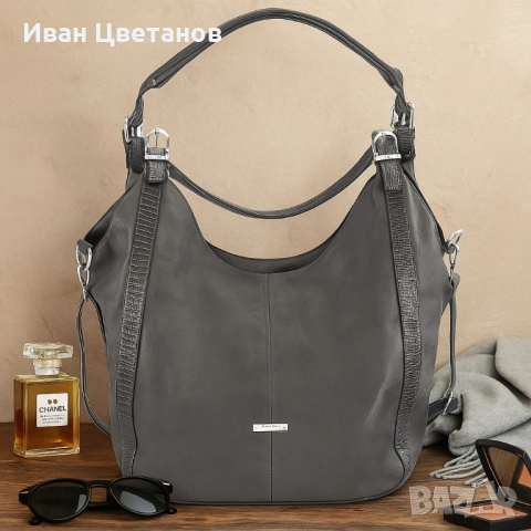 Дамска чанта тип торба от еко кожа – стил, организация и удобство в едно, снимка 6 - Чанти - 51992062