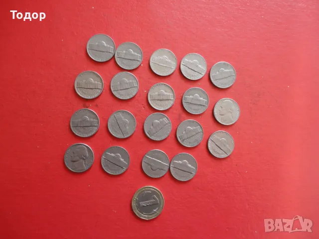 5 цента САЩ Лот американски монети центове 2 