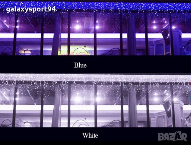 LED Бели висящи 144л Мигащи Висулки 3 х 60см 18.99лв Опция снаждане ЛЕД, снимка 4 - Лед осветление - 38583195