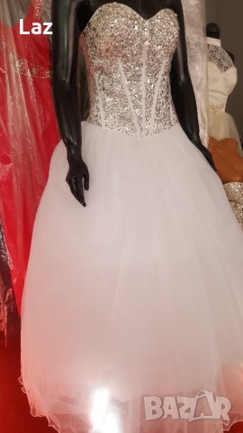 сватбена булчинска рокля с кристали по поръчка, снимка 3 - Сватбени рокли - 26679084