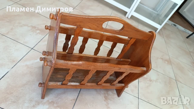 Стойки за вестници, списания, грамофонни плочи 2 броя., снимка 4 - Антикварни и старинни предмети - 51260007