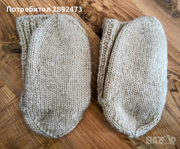 Ръчно плетени вълнени терлици, снимка 4 - Други - 40376954