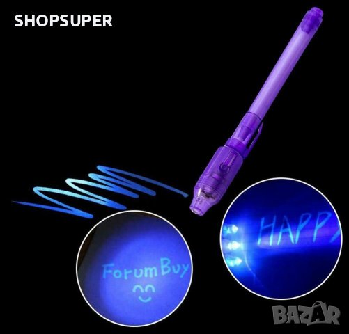 2 в 1 : Химикалка с невидимо мастило и проверка на банкноти, снимка 6 - Ученически пособия, канцеларски материали - 38674611