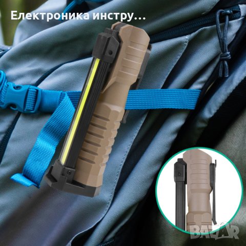 Акумулаторна работна LED диодна лампа с магнит и USB, снимка 3 - Друга електроника - 43154618