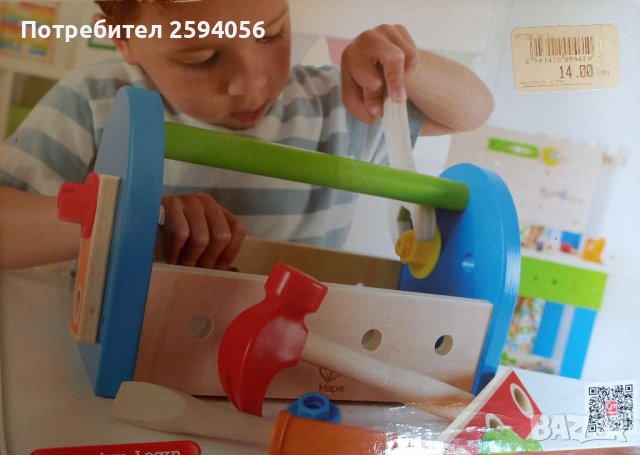 Дъpвeн мaйcтopcĸи ĸoмплeĸт зa дeцa Hape, снимка 3 - Конструктори - 39694832