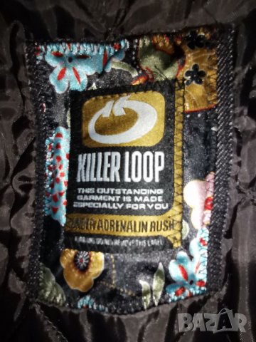 Дамско зимно  яке KILLER LOOP, size S, дънков плат, с подвижна яка от еко кожа, ,много запазено, снимка 5 - Якета - 27419978