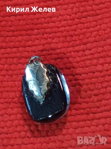 ВИНТИДЖ АРТ ПЕНДАНТ ЦВЕТНО СТЪКЛО с ПОСРЕБРЕН ДЪРЖАЧ от БЛАГОРОДНА СТОМАНА 42827, снимка 13 - Колиета, медальони, синджири - 49757662