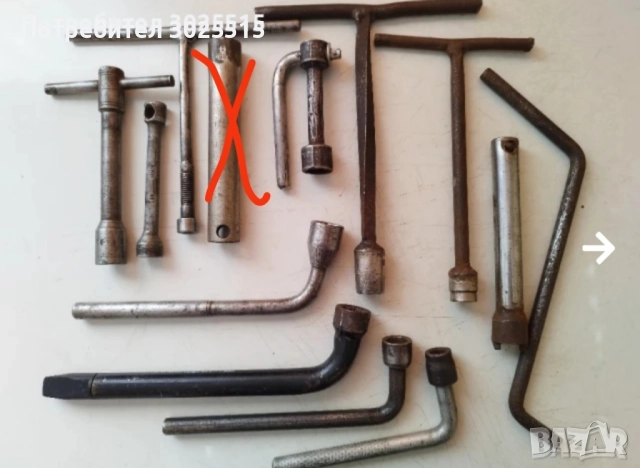 Глухи ключове, въртоци, ключ за джанти 