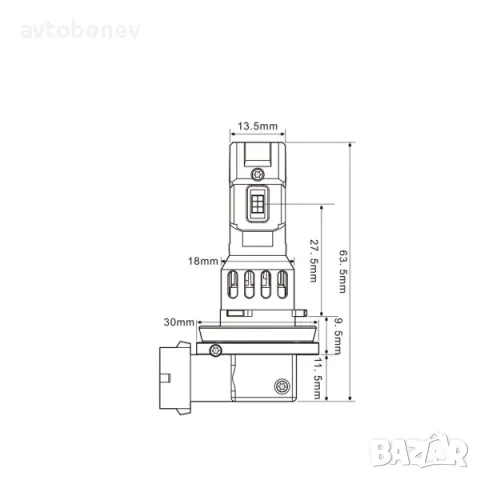 LED крушки M-TECH SMART PREMIUM H11-12V-6000K-Canbus,к-т/2 бр./, снимка 4 - Аксесоари и консумативи - 47355628