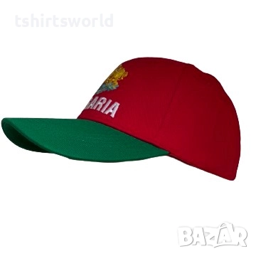 Нова шапка с козирка България в червен цвят, снимка 2 - Шапки - 51679451