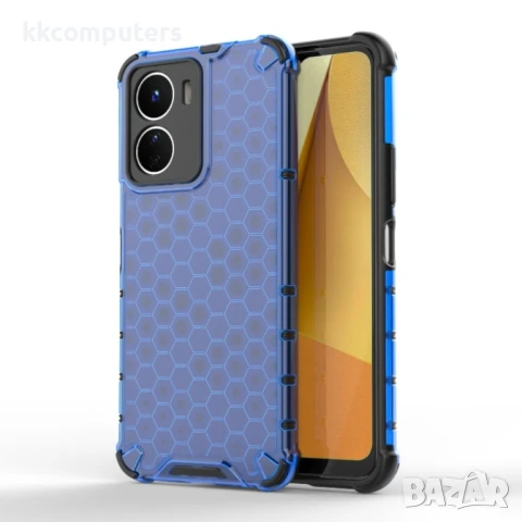 vivo Y16 4G Силиконов Калъф Honeycomb TPU и Протектор, снимка 14 - Калъфи, кейсове - 50741717
