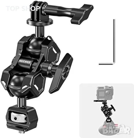 Нов Адаптер за монтиране на екшън камера/Артикулиращо магическо рамо с двойни глава, снимка 8 - Друга електроника - 49321234